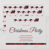 Australische Kerstfeest Uitnodiging flanel (Voorkant / Achterkant)