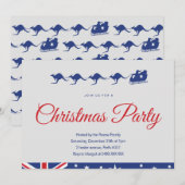 Australische kerstfeest uitnodiging kerst slee (Voorkant / Achterkant)