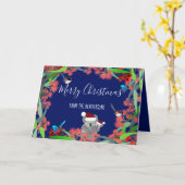 Australische kerstfoto kaart (Gele Bloem)