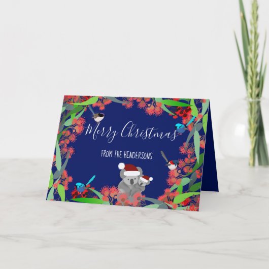 Australische kerstfoto kaart (Voorkant)