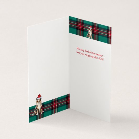 Australische kersthond Shepherd Pset Holiday Kaart (Binnen)