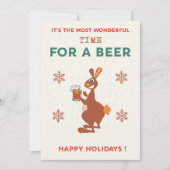 Australische kerstkaarten Grappig Aussie Bier Feestdagenkaart (Voorkant)