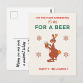 Australische kerstkaarten Grappige kangoeroe grap Briefkaart (Voorkant / Achterkant)