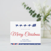 Australische kerstkaarten Kangoeroe Aussie Briefkaart (Staand voorkant)
