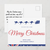 Australische kerstkaarten Kangoeroe Aussie Briefkaart (Voorkant / Achterkant)