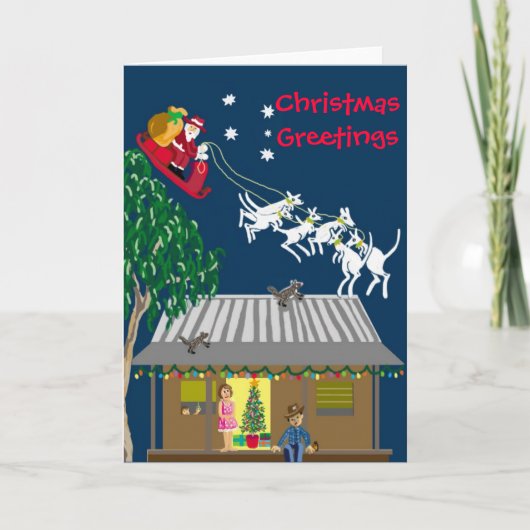 Australische kerstman feestdagen kaart (Voorkant)