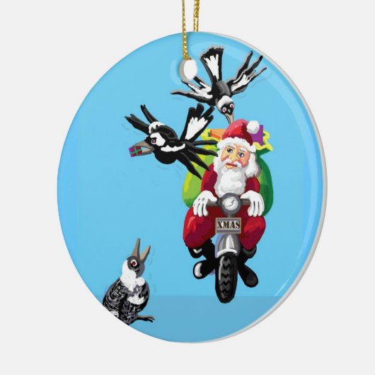 Australische kerstman keramisch ornament (Links)