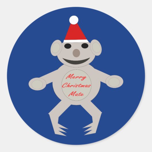 Australische kerstman Koala Beer Stickers (Voorkant)