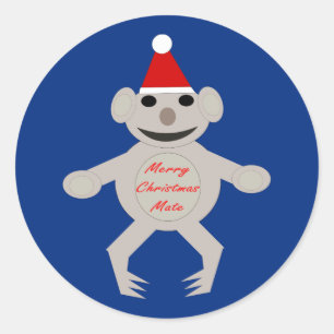 Australische kerstman Koala Beer Stickers