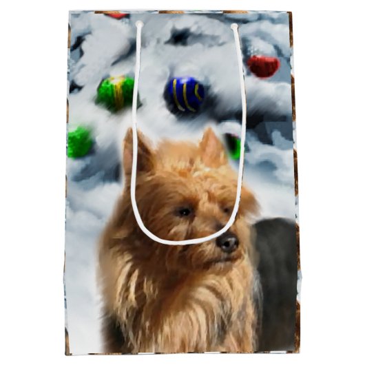 Australische kerstman medium cadeauzakje (Achterkant)