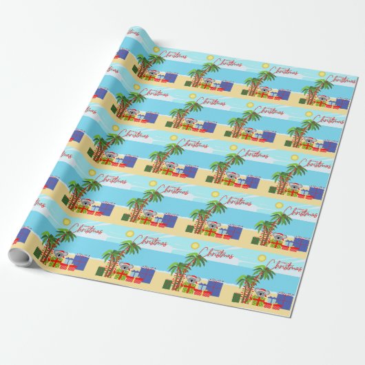 Australische Kerstmis Cadeaupapier (Uitgerold)