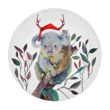 Australische Kerstmis Koala Santa Hoed Rood Groen