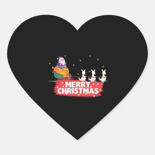 Australische Kerstmis, Sinterklaas, strand Hart Sticker (Voorkant)