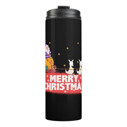 Australische Kerstmis, Sinterklaas, strand Thermosbeker (Voorkant)