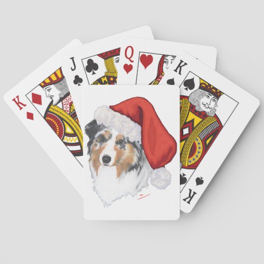 Australische Kerstmis van de Herder Pokerkaarten (Achterkant)