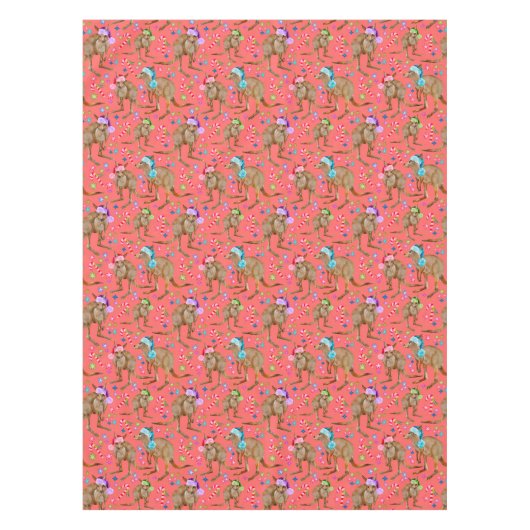 Australische kerstroze Kangaroo Tafelkleed (Voorkant)