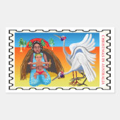 Australische kerststal rechthoekige sticker (Voorkant)