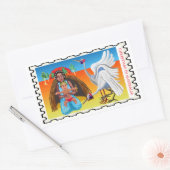 Australische kerststal rechthoekige sticker (Envelop)