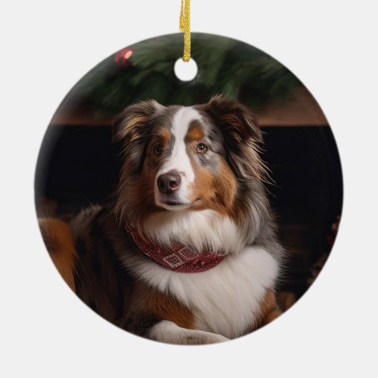 Australische kerstversiering in Shepherd Keramisch Ornament (Achterkant)