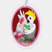 Australische kerstvogels ornament kaart (Links)