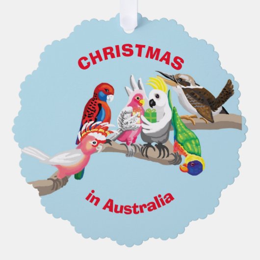 Australische kerstvogels ornament kaart (Voorkant)