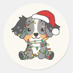 Australische kerstwinterdieren in Shepherd Ronde Sticker