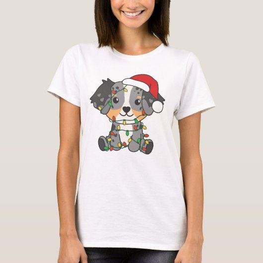 Australische kerstwinterdieren in Shepherd T-shirt (Voorkant)