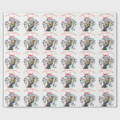 Australische Koala Kerstman Hoed Vrolijk Kerstfees Cadeaupapier (Vlak)