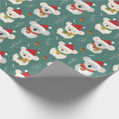 Australische Koala Kerstmis Cadeaupapier (Hoek)