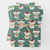 Australische Koala Kerstmis Inpakpapier Vel (In situ)