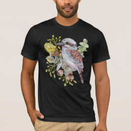 Australische Kookaburra Botanische Waterverf T-shirt