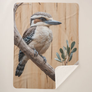 Australische Kookaburra in een boom Wildlife Art Sherpa Deken