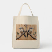 Australische Kookaburra in een boom Wildlife Art Tote Bag (Achterkant)