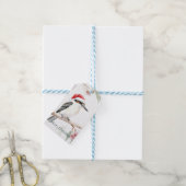 Australische Kookaburra Kerstman hoed Prettig Kers Cadeaulabel (Met Touw)