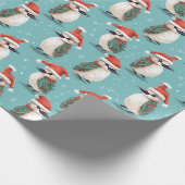 Australische Kookaburra Kerstmis Cadeaupapier (Hoek)