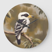 Australische Kookaburra schilderij, Grote Klok (Voorkant)