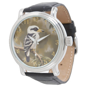 Australische Kookaburra schilderij, Horloge