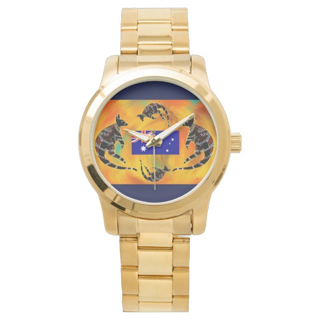 AUSTRALISCHE KUNST   HORLOGE (Voorkant)
