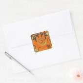 AUSTRALISCHE KUNST VIERKANTE STICKER (Envelop)