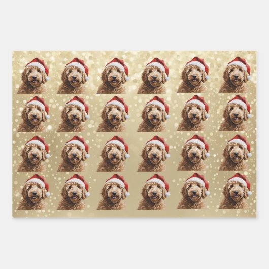 Australische Labradoodle 1 vakantie-editie Inpakpapier Vel (Voorkant)