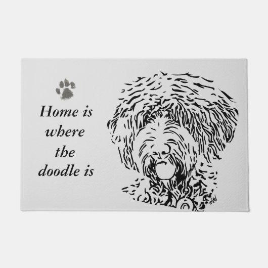 Australische labradoodle deurmat (Voorkant)