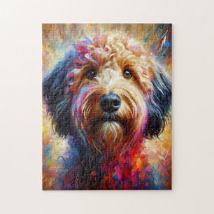 Australische Labradoodle Hond Acrylprint Legpuzzel