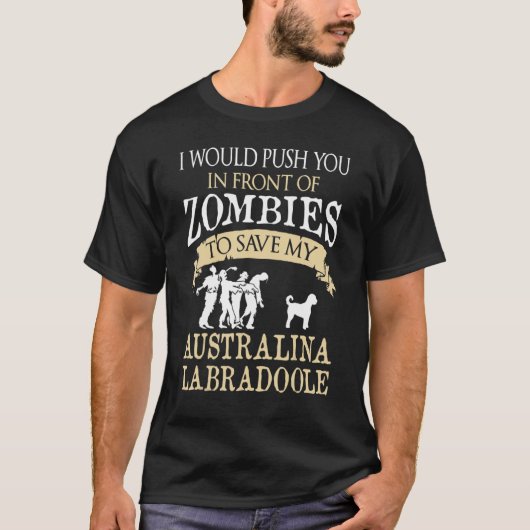 Australische Labradoodle honden liefhebbers T-shirt (Voorkant)