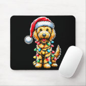 Australische Labradoodle Kerstboom Kerstman Muismat (Met muis)