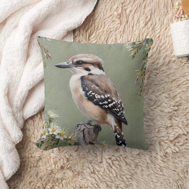 Australische lachvogel de Kookaburra olieverf, Kussen (Deken)