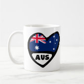 Australische landencode Vlag hart AUS Koffiemok (Links)