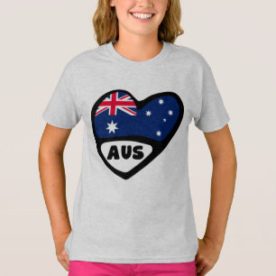 Australische landencode Vlag hart AUS T-shirt