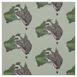 Australische landenoverzicht Kookaburra in een boo Stof