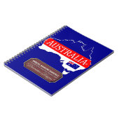 Australische landschets Vlag Kleuren Moderne lapto Notitieboek (Linkerzijde)