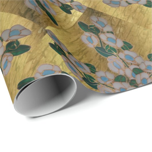 Australische Leatherwood Blossom op Golden Bark Cadeaupapier (Rol Hoek)